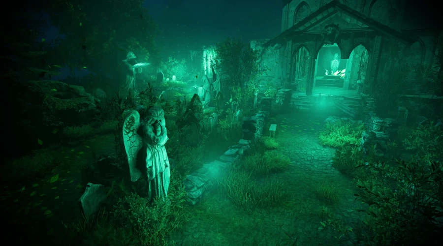Graveyard Catherdral Night Pov01 Animated